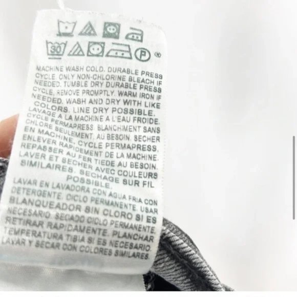 Levi’s Black/Gray 505 Straight Jeans 14 (Size 32) - Picture 11 of 11